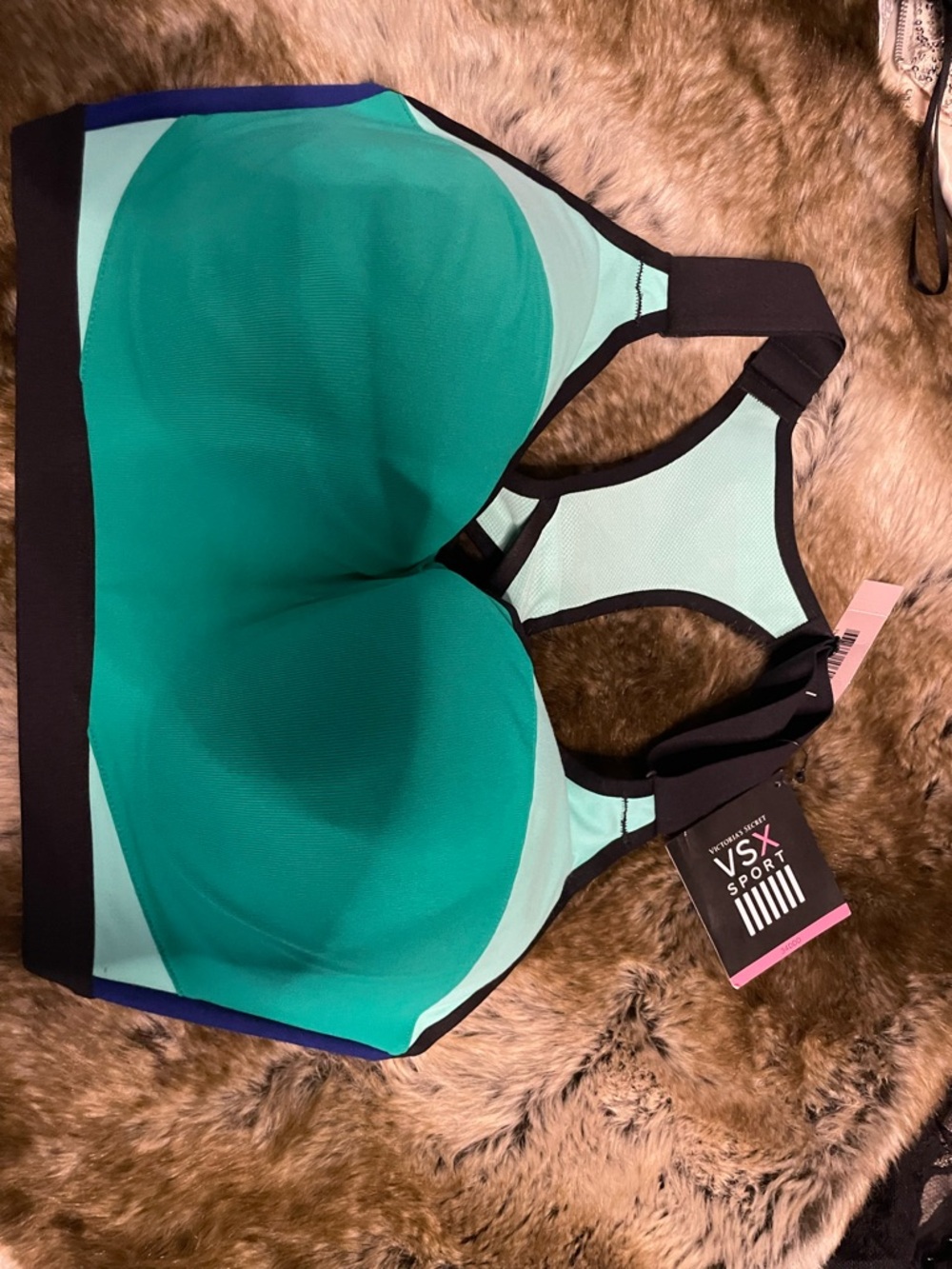VSX Sport Turquoise & Black Colorblock High-Impact Sports Bra